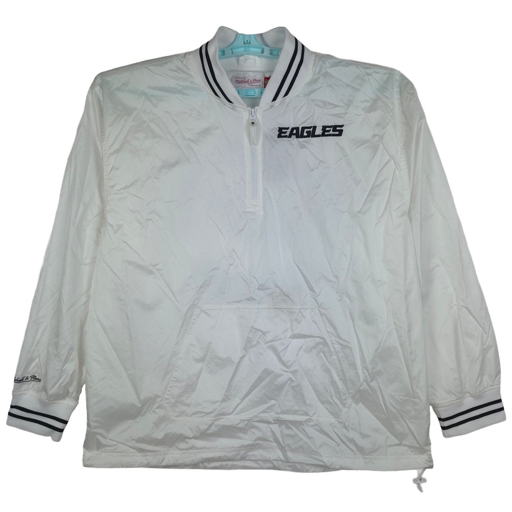Philadelphia Eagles Mitchell & Ness NFL XL XLarge Jacket Light Weight White NWT